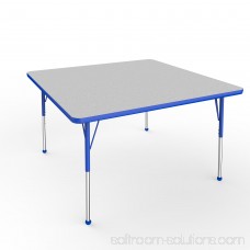 ECR4Kids 48in x 48in Square Everyday T-Mold Adjustable Activity Table Maple/Maple/Navy - Standard Ball 565360222